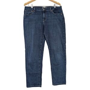 Levis Boyfriend Jeans Womens 31‎ Blue Dark Wash Stretch Casual Capsule Mid Rise